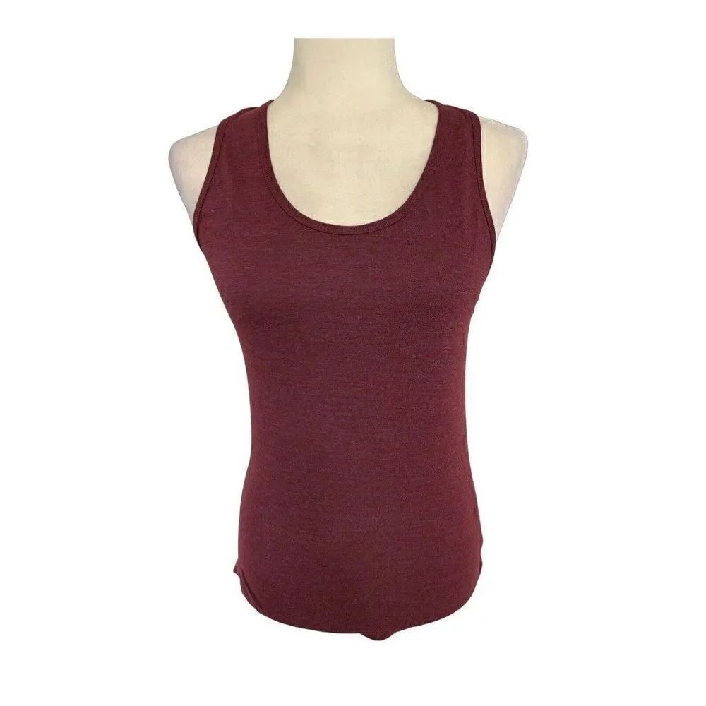 american apparel womens purple red round neck tank top xs